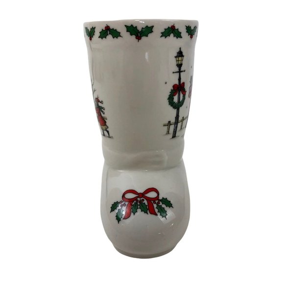 Studio Nova Large Boot Vase Planter Christmas Shoppers Porcelain MZ543 Boxed - Picture 9 of 10
